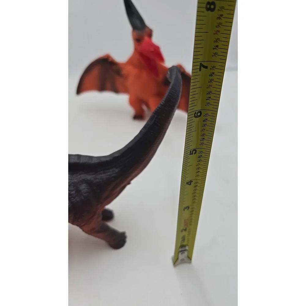 Dinosaur Triceratops Brontosaurus Pterodactyl Soft Rubber Toy Figures Lot‎